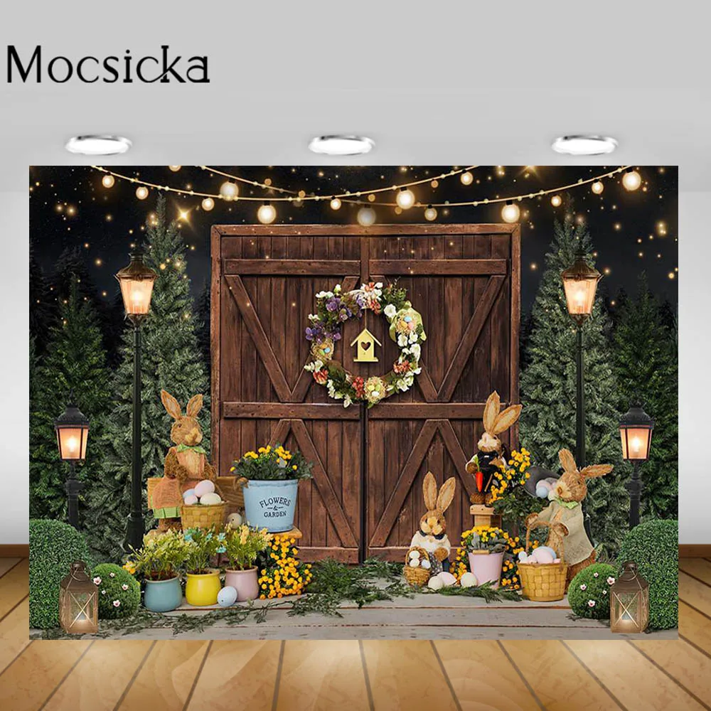 Mocsicka Easter Bunny Eggs Newborn Photography Backdrops Spring Wooden Door Wreath Pine Photographic Background Studio Photocall
Mocsicka Easter Bunny Eggs Newborn Photography Backdrops Spring Wooden Door Wreath Pine Photographic Background Studio Photocall