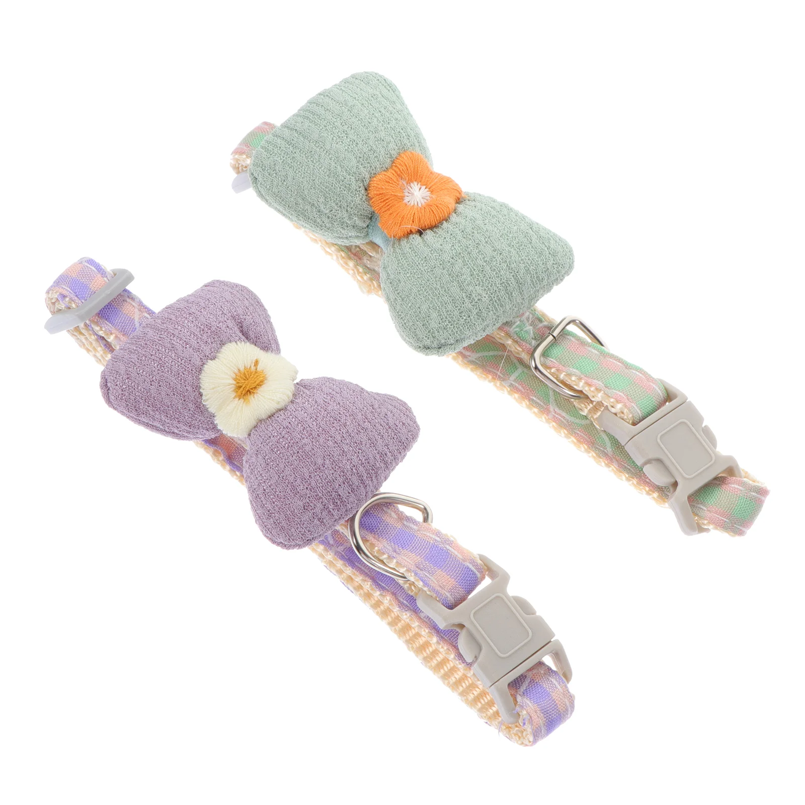 2pcs Adjustable Pet Cat Collar Flower Themed Patterns Collar Kitten Bowknot Collar
2pcs Adjustable Pet Cat Collar Flower Themed Patterns Collar Kitten Bowknot Collar
