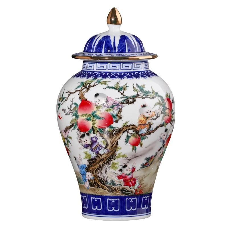 Jingdezhen Porcelain Vase Qianlong Blue And White Ceramic General Tank Jar Home Living Room Porch Handicraft Decoration
Jingdezhen Porcelain Vase Qianlong Blue And White Ceramic General Tank Jar Home Living Room Porch Handicraft Decoration