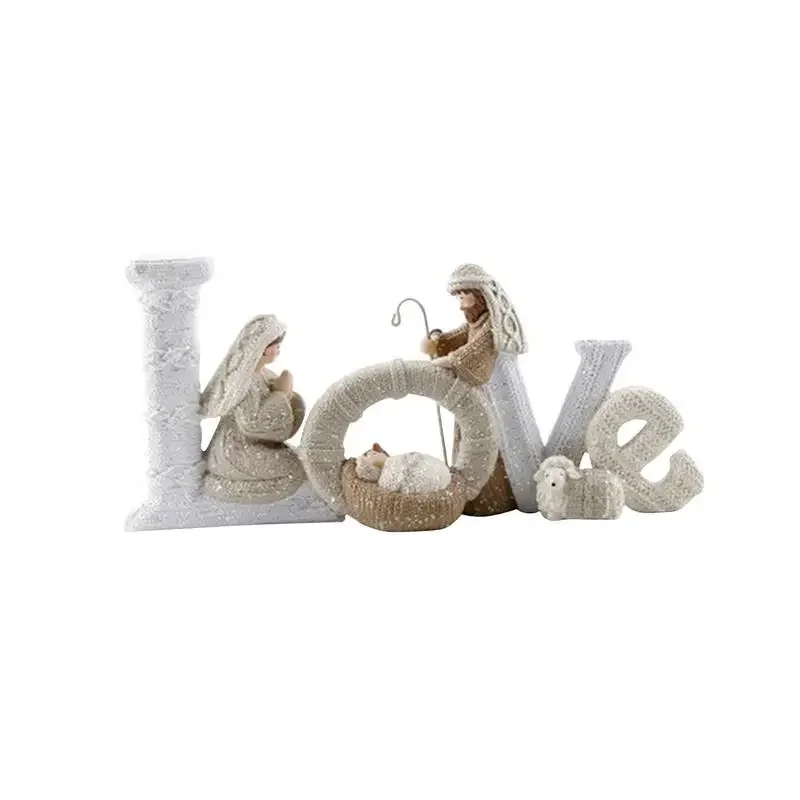 Family Love Delightful Beautiful Letter Nativity Ornament Christmas Decor Elegant Nativity Set Home Ornament Holy Resin Craft
Family Love Delightful Beautiful Letter Nativity Ornament Christmas Decor Elegant Nativity Set Home Ornament Holy Resin Craft