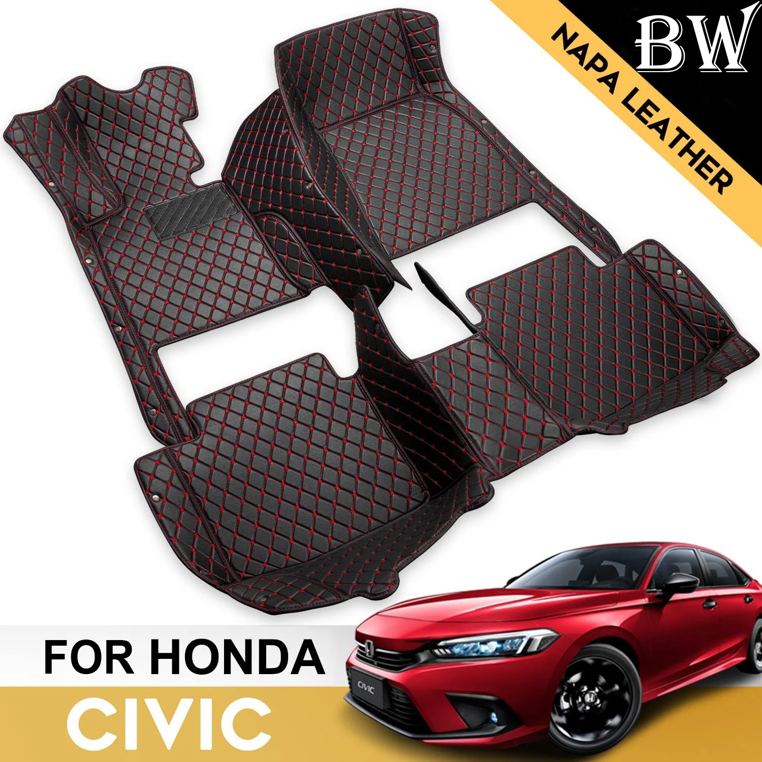Custom Fit Leather Car Floor Mats for Honda Civic Sedan,Coupe,Hatchback,Sport 2012 2013 2014 2015 2016 (1st & 2nd Row Black)
Custom Fit Leather Car Floor Mats for Honda Civic Sedan,Coupe,Hatchback,Sport 2012 2013 2014 2015 2016 (1st & 2nd Row Black)
