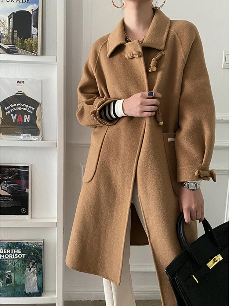 Loose Fit Green Horn Buckle Big Size Woolen Coat Parkas New Long Sleeve Women Fashion Tide Autumn Winter 2022 H882
Loose Fit Green Horn Buckle Big Size Woolen Coat Parkas New Long Sleeve Women Fashion Tide Autumn Winter 2022 H882