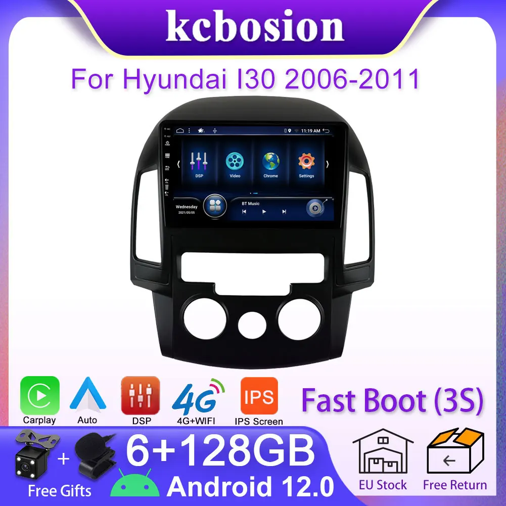 Автомагнитола Kcbosion, мультимедийный плеер для Hyundai I30 2006-2011 4G CarPlay Android 12 6 + 128G GPS 2 din DSP IPS GPS Android авто
Автомагнитола Kcbosion, мультимедийный плеер для Hyundai I30 2006-2011 4G CarPlay Android 12 6 + 128G GPS 2 din DSP IPS GPS Android авто
