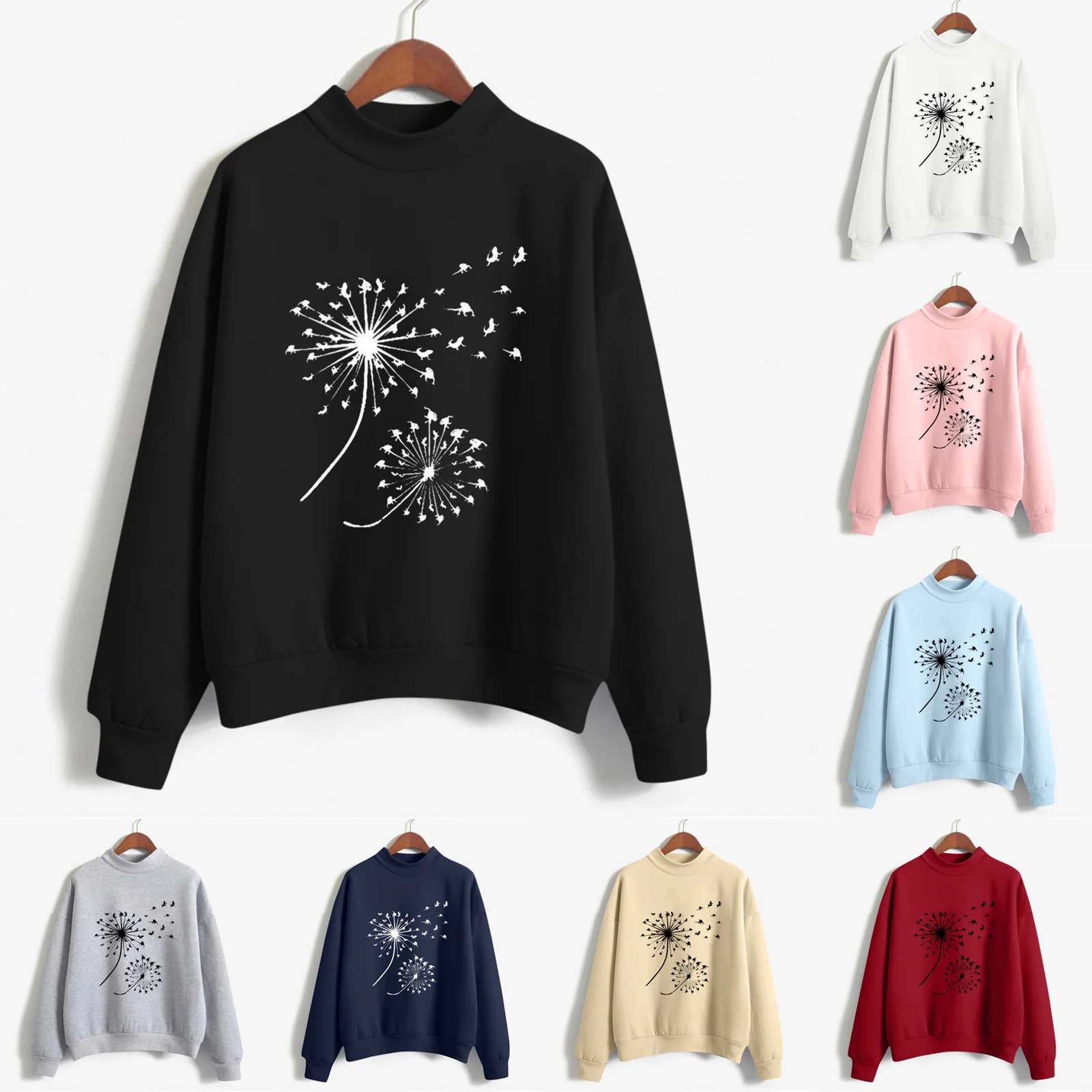 Womens Sweatshirts with Zipper Womens Autumn And Winter Casual Hoodie Sweatshirt Dandelion Printed Round Designer Hoodies Women
Womens Sweatshirts with Zipper Womens Autumn And Winter Casual Hoodie Sweatshirt Dandelion Printed Round Designer Hoodies Women