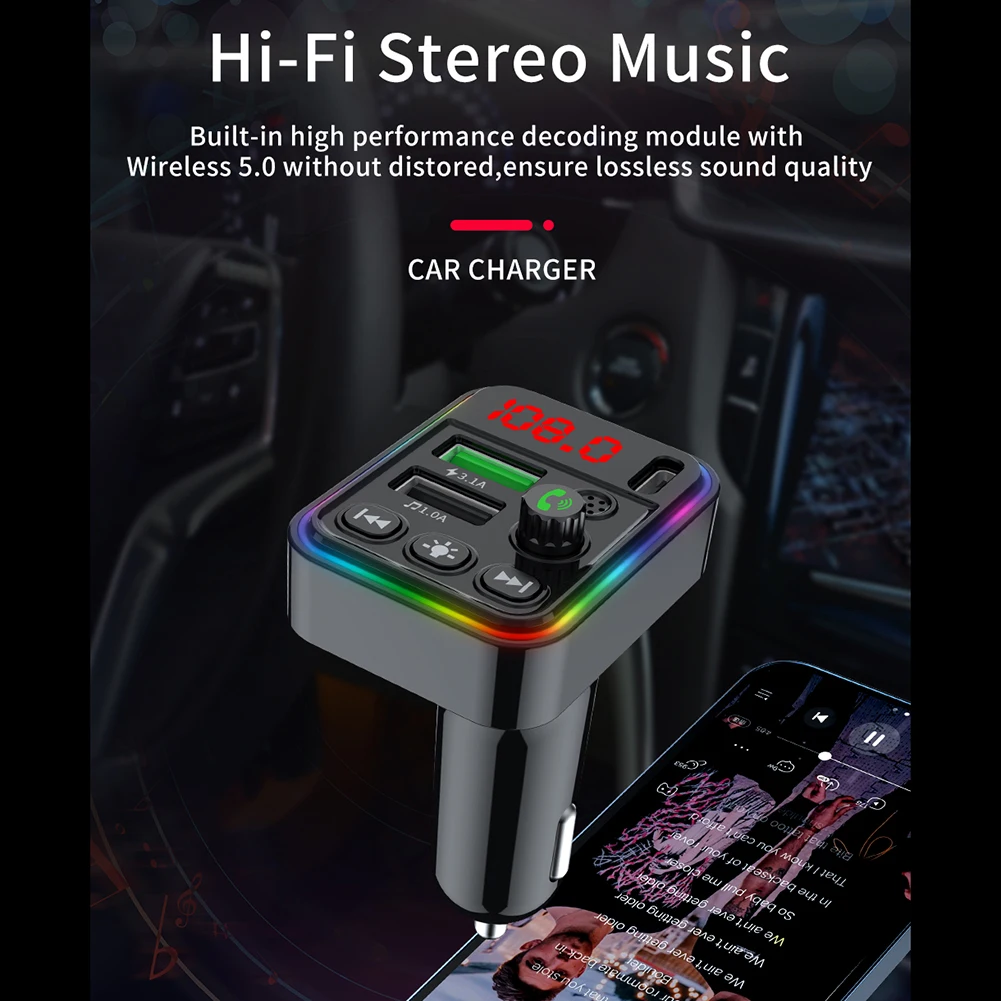 Car Bluetooth 5.0 FM Transmitter Wireless Handsfree Audio Receiver Auto MP3 Wireless Adapter USB Fast PD Charger Car Accessories
Car Bluetooth 5.0 FM Transmitter Wireless Handsfree Audio Receiver Auto MP3 Wireless Adapter USB Fast PD Charger Car Accessories