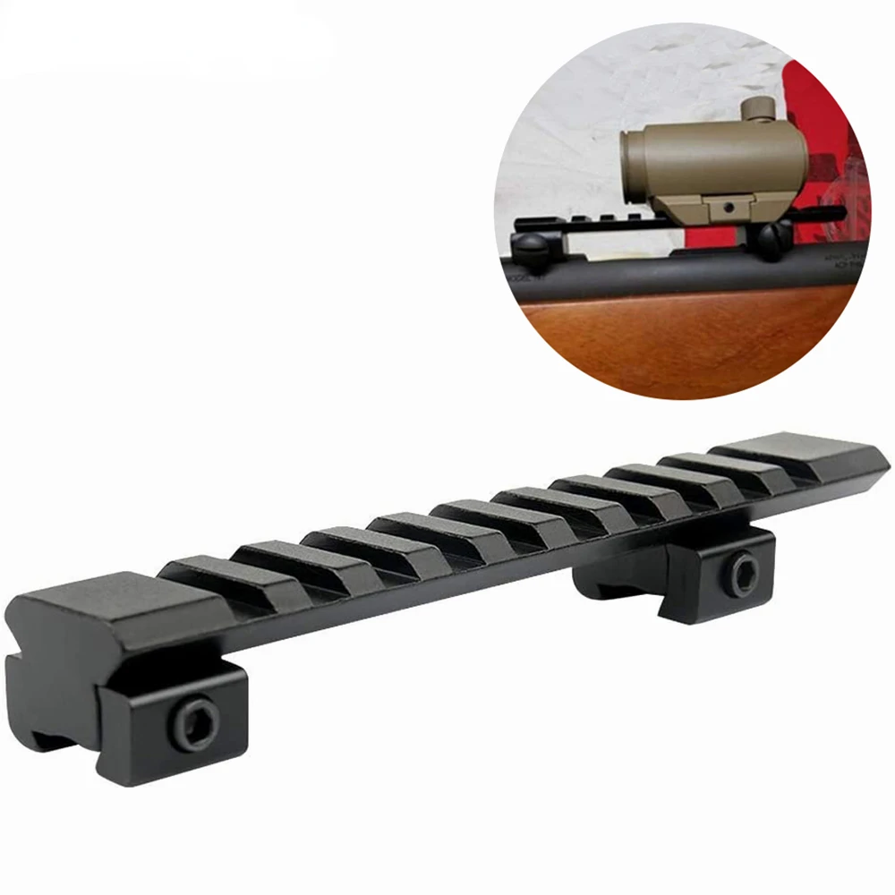 

10 Slots 11mm to 20mm Picatinny Weaver Dovetail Rail 125mm Airsoft Rifle Gun Scope Mount Rail Adapter Hunting Gun Accessories