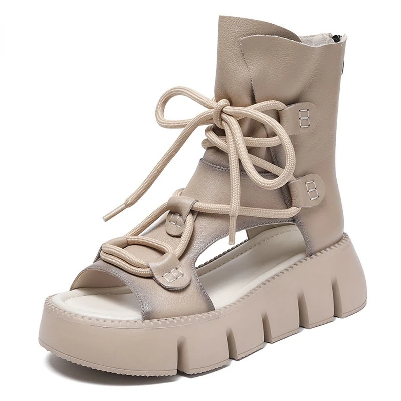 2022 Summer High Quality Women Sandals Handmade Retro Wedges Heel Sandals Ladies Lace-up Back Zipper Platform Roman Cool Boots
2022 Summer High Quality Women Sandals Handmade Retro Wedges Heel Sandals Ladies Lace-up Back Zipper Platform Roman Cool Boots