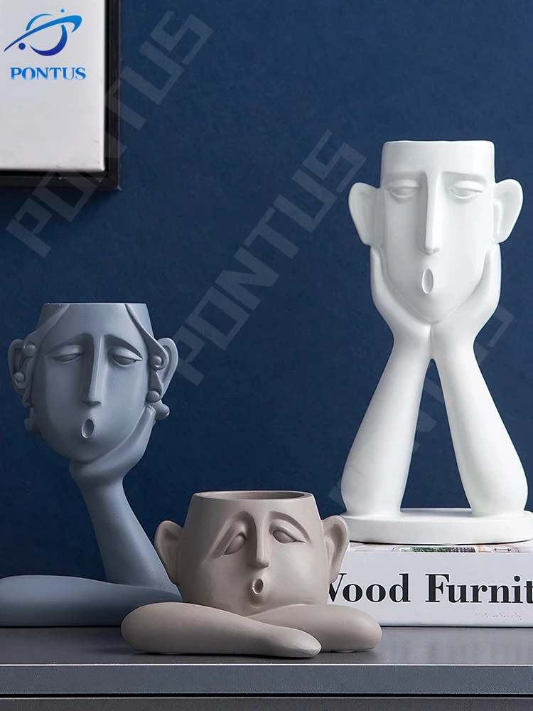 Humanoid Resin Vase Art Decor Flowerpots Nordic Home Room Decoration Flower Vase Plants Decorative Flower Pots Home Furnishing
Humanoid Resin Vase Art Decor Flowerpots Nordic Home Room Decoration Flower Vase Plants Decorative Flower Pots Home Furnishing