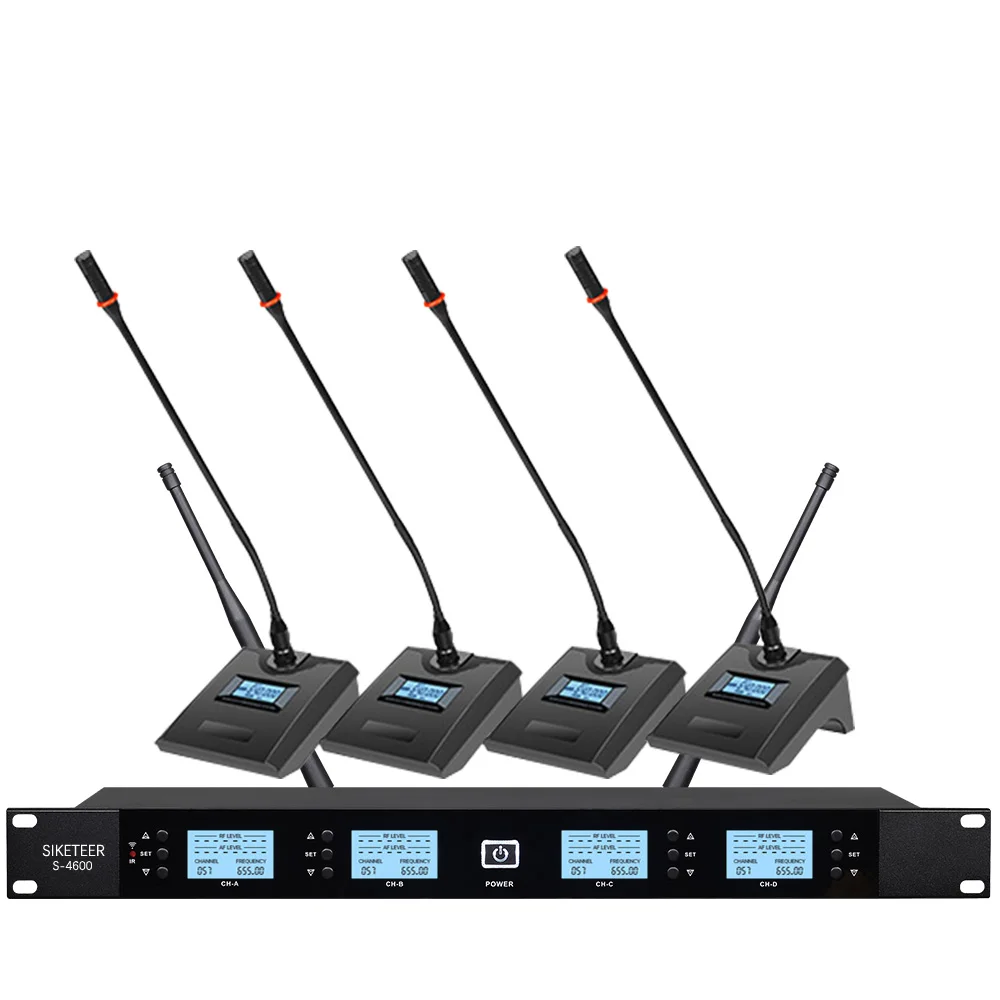 4-channel professional microphone system Conference microphone Condenser microphone Large and small conference room microphone
4-channel professional microphone system Conference microphone Condenser microphone Large and small conference room microphone
