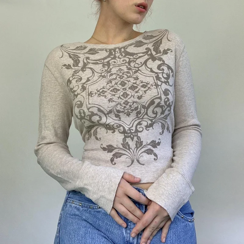 Укороченные топы hirigin в стиле ретро, Осенние облегающие футболки с длинным рукавом, серая футболка с графическим принтом, Y2K, эстетичная винт...
Укороченные топы hirigin в стиле ретро, Осенние облегающие футболки с длинным рукавом, серая футболка с графическим принтом, Y2K, эстетичная винт...