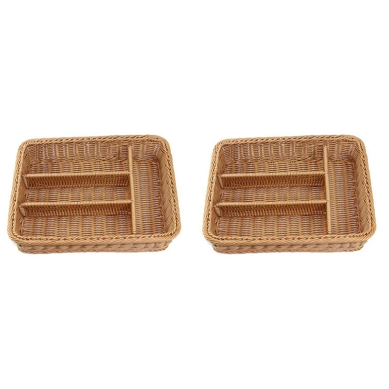 2X Rattan Cutlery Basket Cutlery Basket Storage Cutlery Chopstick Basket Rattan Desktop Drawer
2X Rattan Cutlery Basket Cutlery Basket Storage Cutlery Chopstick Basket Rattan Desktop Drawer