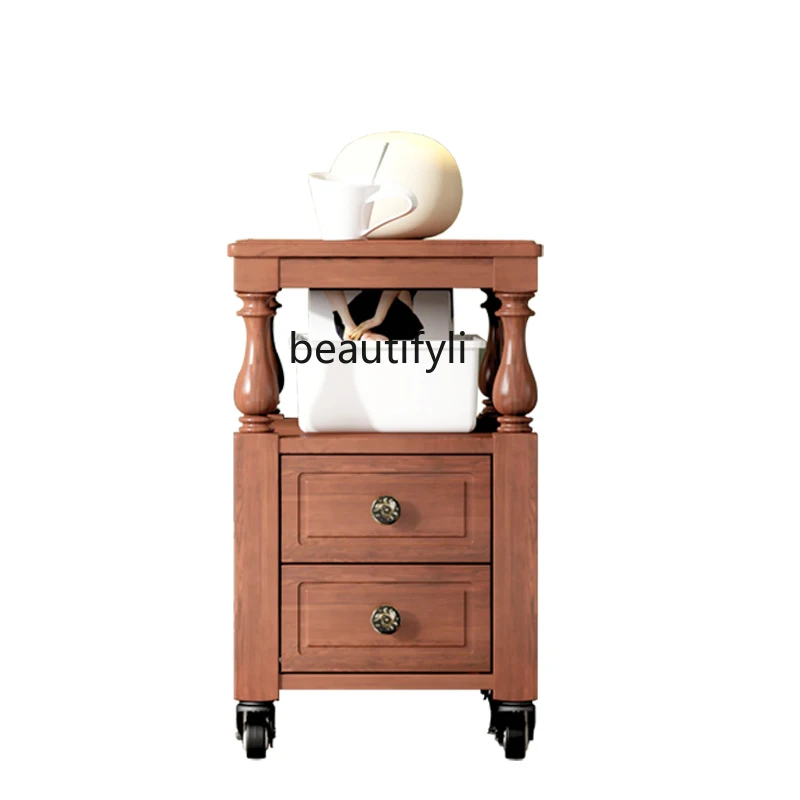 yj All solid wood sofa side counter side counter belt wheel movable American corner counter
yj All solid wood sofa side counter side counter belt wheel movable American corner counter
