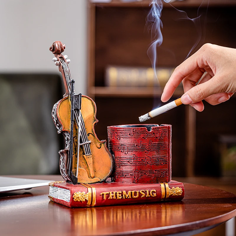 Ashtray Creativity, Individuality, Fashion, Family living Room, Office, Vintage, Fly Ash Proof, European High-end Violin Ornamen 
Ashtray Creativity, Individuality, Fashion, Family living Room, Office, Vintage, Fly Ash Proof, European High-end Violin Ornamen