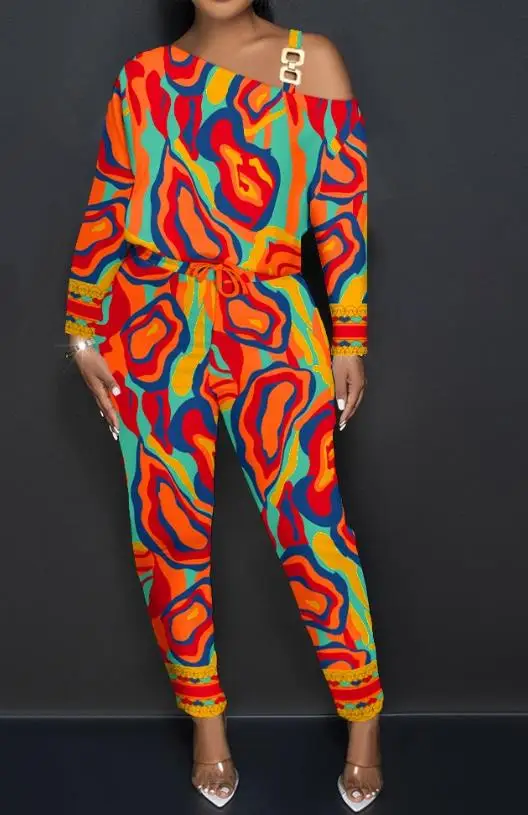 Jumpsuit Women Autumn 2023 Casual Elegant Long Sleeve Multi-Color Abstract Print Cold Shoulder Jumpsuit Fashion Female Overalls
Jumpsuit Women Autumn 2023 Casual Elegant Long Sleeve Multi-Color Abstract Print Cold Shoulder Jumpsuit Fashion Female Overalls