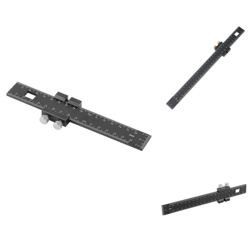 Woodworking Ruler,Ruler Inch And Metric T-Type Scribing Ruler,T Track Ruler Marking Measuring Ruler With Slide Stops
Woodworking Ruler,Ruler Inch And Metric T-Type Scribing Ruler,T Track Ruler Marking Measuring Ruler With Slide Stops