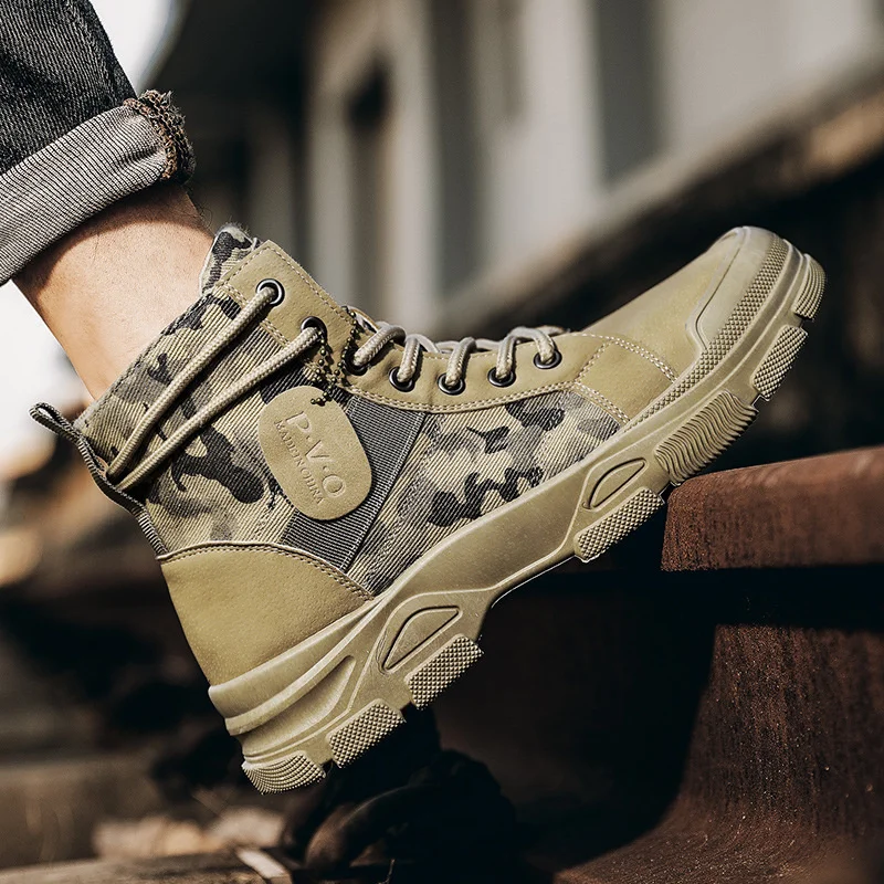 Men's Hiking Boots Trendy Vintage Sneakers Desert Waterproof Hiking Shoes Non-slip Martin Boots Climbing Fashion Outdoor Shoes
Men's Hiking Boots Trendy Vintage Sneakers Desert Waterproof Hiking Shoes Non-slip Martin Boots Climbing Fashion Outdoor Shoes
