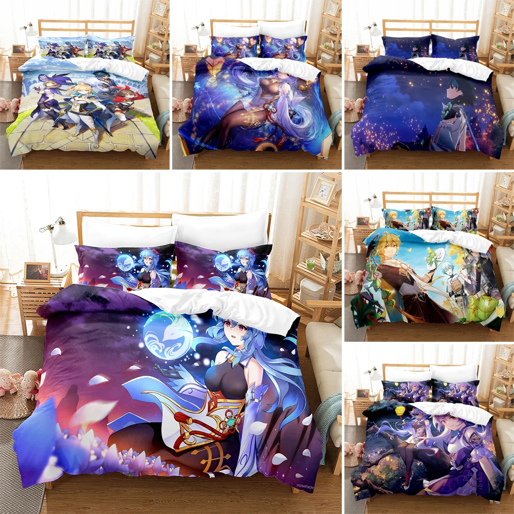 Anime Cartoon Bedding Set Genshin Impct Quilt/Comforter Cover 2/3pcs 200x200 Full Queen Size Boys Bedclothes Bed Linen(NO Sheet)
Anime Cartoon Bedding Set Genshin Impct Quilt/Comforter Cover 2/3pcs 200x200 Full Queen Size Boys Bedclothes Bed Linen(NO Sheet)