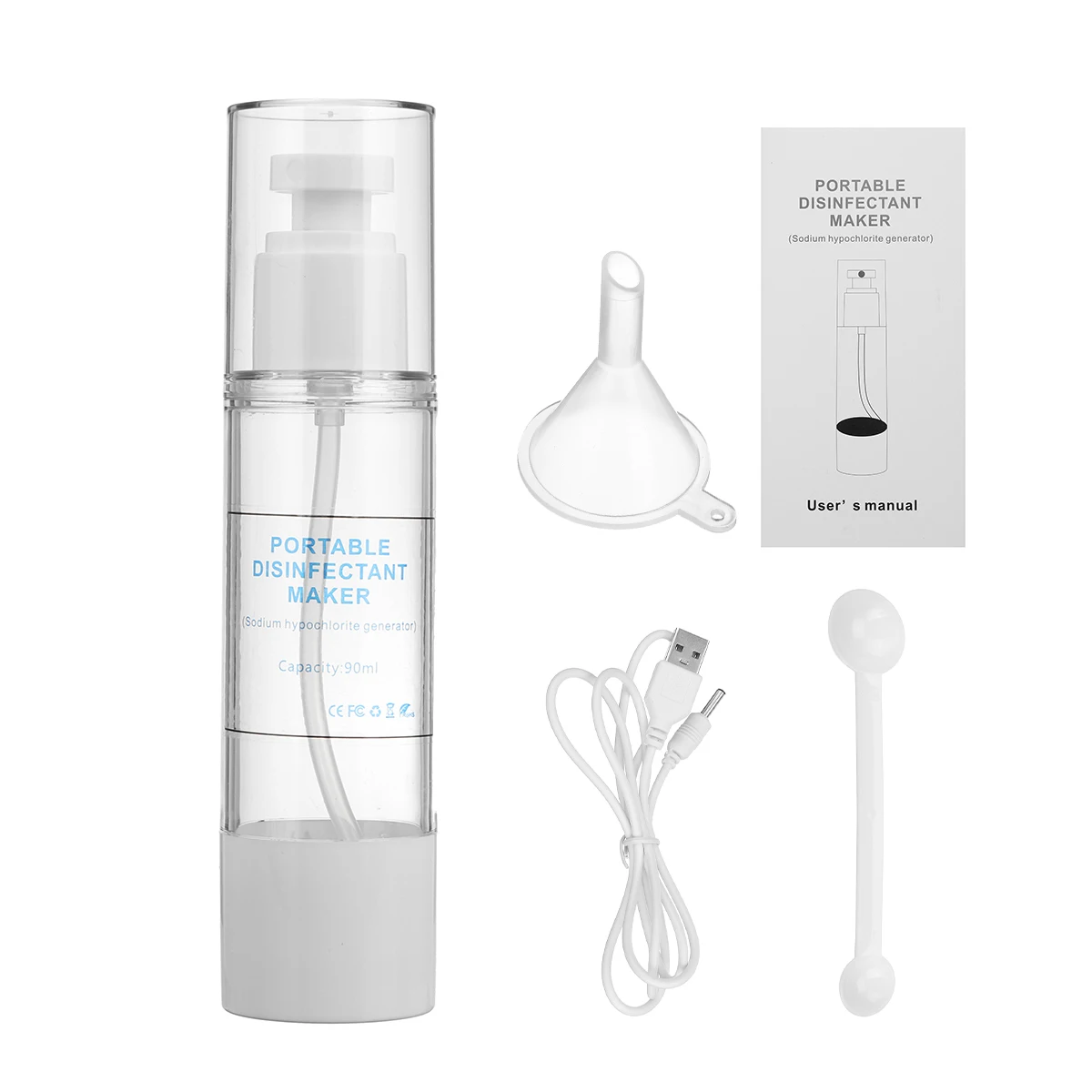 5V 84 Disinfection Water Maker Electrolytic Generator Sodium Hypochlorite Disinfectant Liquid Making Machine Clean Air Sprayer
5V 84 Disinfection Water Maker Electrolytic Generator Sodium Hypochlorite Disinfectant Liquid Making Machine Clean Air Sprayer