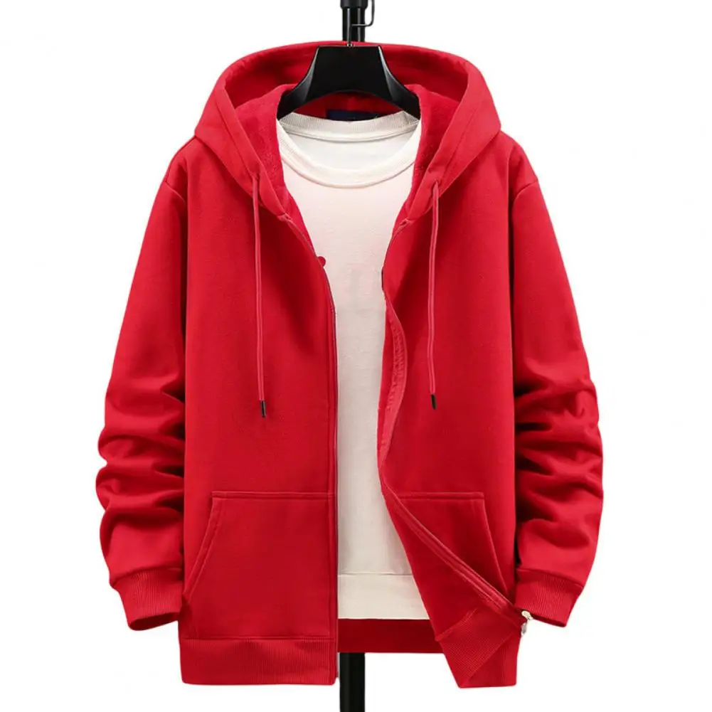 Men Winter Coat Zipper Hooded Solid Color Cardigan Plush Cold-proof Thick Plus Size Autumn Men Jacket for Daily Wear
Men Winter Coat Zipper Hooded Solid Color Cardigan Plush Cold-proof Thick Plus Size Autumn Men Jacket for Daily Wear
