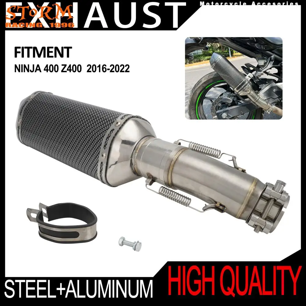 New Motorcycle Exhaust System MidPipe SlipOn Muffler With DB Killer For Kawasaki Ninja Z400 400 2016 2017 2018 2019 2020-2022
New Motorcycle Exhaust System MidPipe SlipOn Muffler With DB Killer For Kawasaki Ninja Z400 400 2016 2017 2018 2019 2020-2022