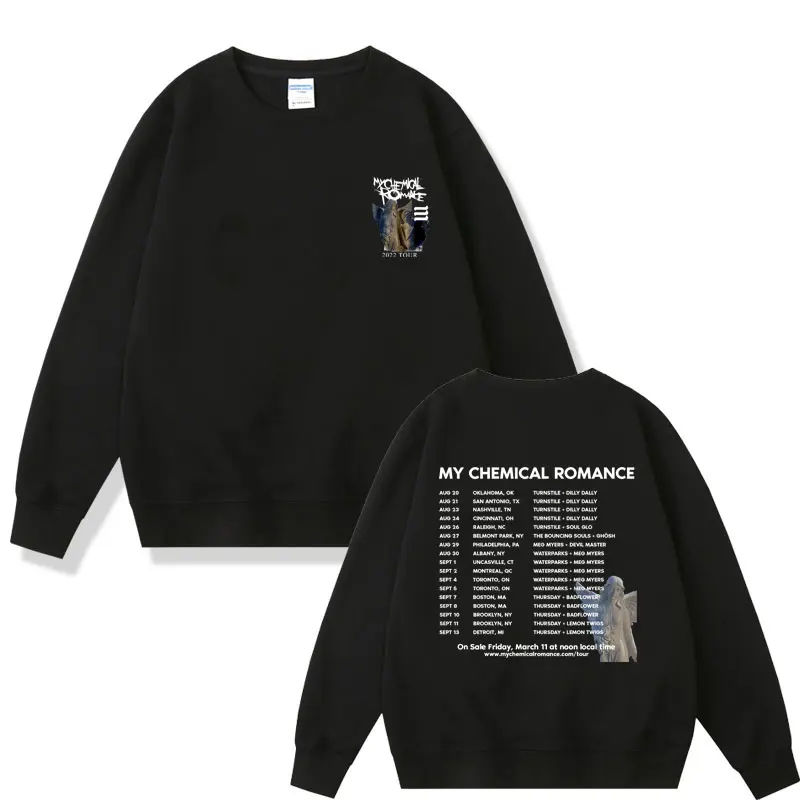 Rock Band My Chemical Romance 2022 Tour Double Sided Print Sweatshirt Men Hip Hop Gothic Sweatshirts Men's Hipster Streetwear
Rock Band My Chemical Romance 2022 Tour Double Sided Print Sweatshirt Men Hip Hop Gothic Sweatshirts Men's Hipster Streetwear