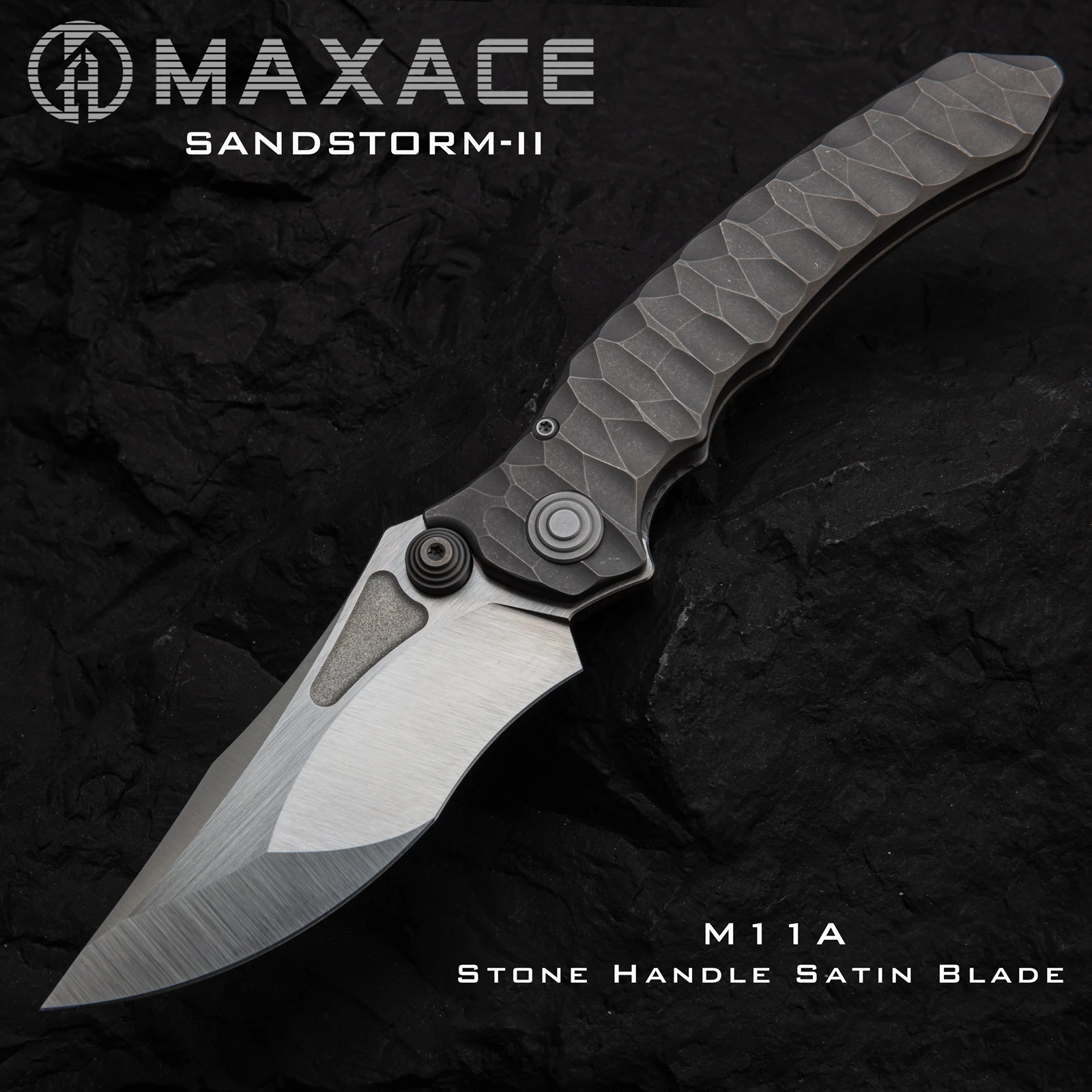

Maxace Sandstorm-II Folding Knife TC4 Handle M390 Blade Edc Outdoor Hunting Camping Tool Tactical Survival Self-Defense Knives