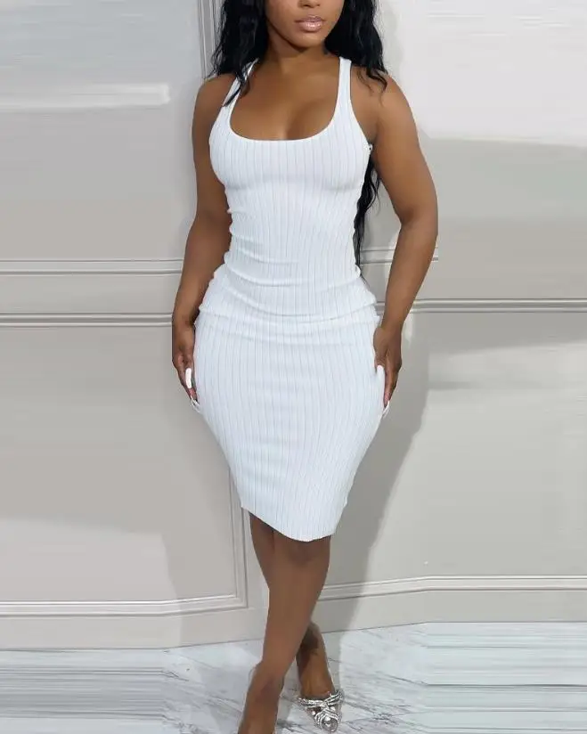 Temperament Commuting Ottd Women's Dress 2023 Summer New Fashion Casual Sexy Plain U-Neck Sleeveless Bodycon Dress
Temperament Commuting Ottd Women's Dress 2023 Summer New Fashion Casual Sexy Plain U-Neck Sleeveless Bodycon Dress