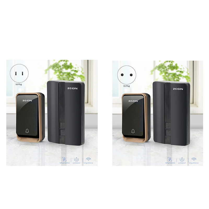 Беспроводной дверной звонок ZOGIN, водонепроницаемый, без аккумулятора, с автономным питанием, умный дверной Звонок 
Беспроводной дверной звонок ZOGIN, водонепроницаемый, без аккумулятора, с автономным питанием, умный дверной Звонок