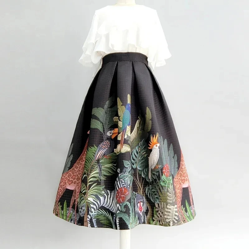 2023 Spring Summer Vintage Print High Waist A-line Skirts Women Clothes Korean Fashion Temperament Jacquard Fluffy Skirt Faldas
2023 Spring Summer Vintage Print High Waist A-line Skirts Women Clothes Korean Fashion Temperament Jacquard Fluffy Skirt Faldas
