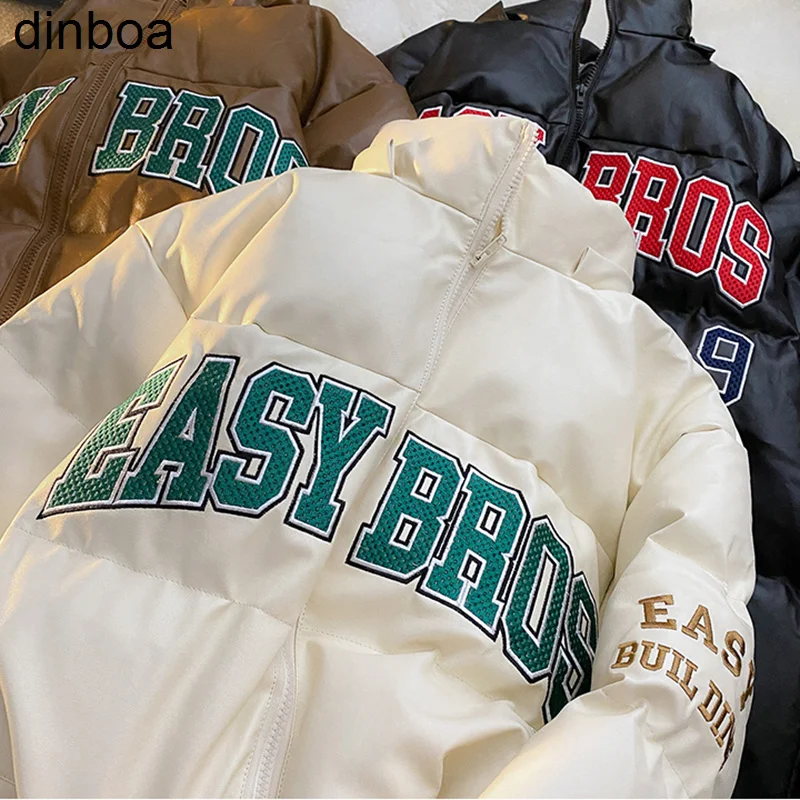 Dinboa-winter Womens Cotton Padded Warm Hooded Pu Leather Parkas Hiphop Harajuku Letter Embroidery Loose Solid Color Coatsunisex
Dinboa-winter Womens Cotton Padded Warm Hooded Pu Leather Parkas Hiphop Harajuku Letter Embroidery Loose Solid Color Coatsunisex