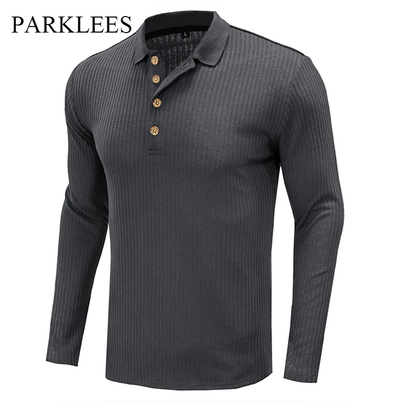 Parklees Solid Knitted Polo Men Shirt Casual Long Sleeve Stretch Stripe Tops Tee Shirt Fitness Plus Size Polo Shirts for Men 2XL
Parklees Solid Knitted Polo Men Shirt Casual Long Sleeve Stretch Stripe Tops Tee Shirt Fitness Plus Size Polo Shirts for Men 2XL