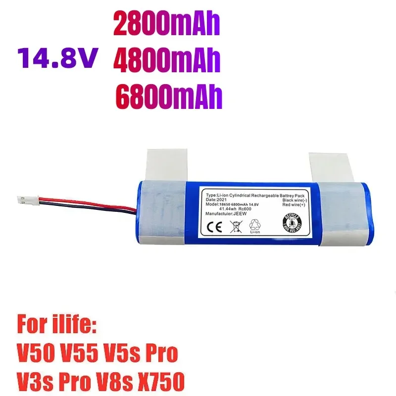 Echte 14,8 V 6800mah 18650 литиевая батарея для ILIFE V3s Pro, V50, V5s Pro, V8s, x750 
Echte 14,8 V 6800mah 18650 литиевая батарея для ILIFE V3s Pro, V50, V5s Pro, V8s, x750