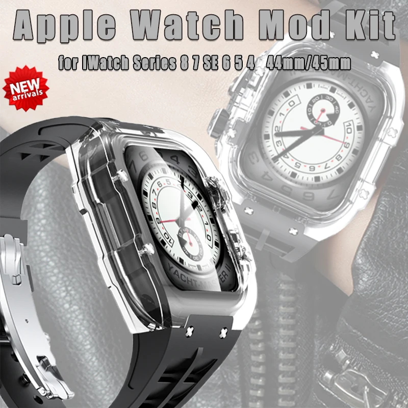 Ремешок силиконовый для Apple Watch 8 7 45 мм, прозрачный модный комплект для спортивных часов iWatch Series 8 7 6 5 4 SE 44 мм
Ремешок силиконовый для Apple Watch 8 7 45 мм, прозрачный модный комплект для спортивных часов iWatch Series 8 7 6 5 4 SE 44 мм