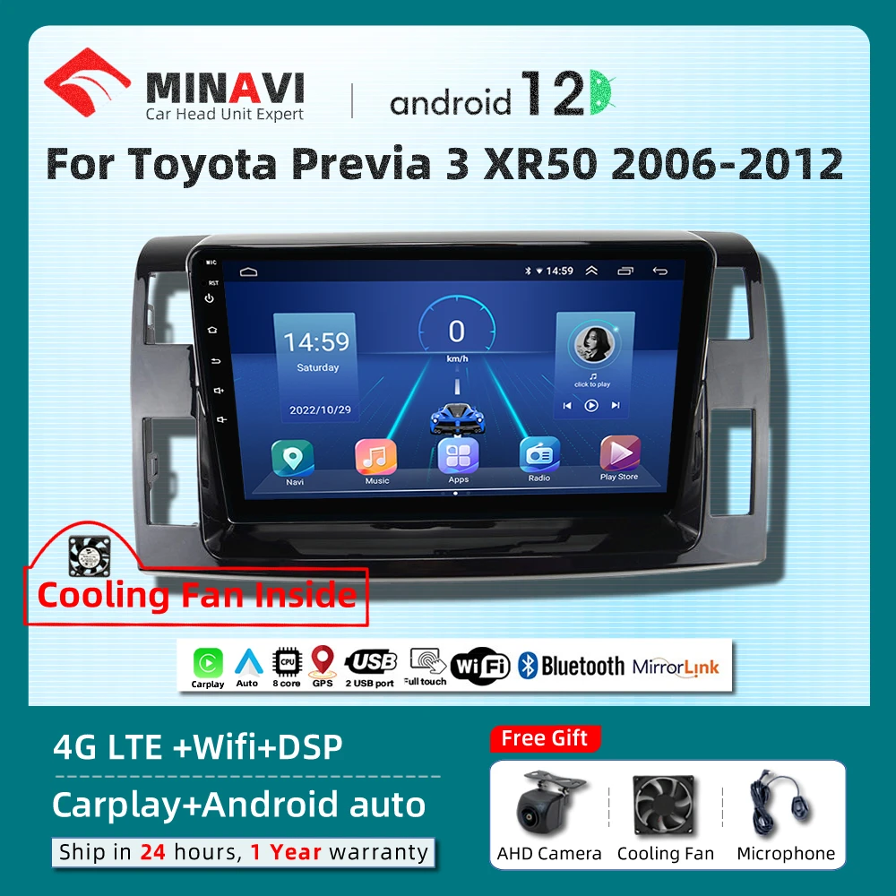 Автомобильная магнитола для Toyota Previa 3 XR50 Estima 2006 2007 2008 2009-2012, 10 дюймов
Автомобильная магнитола для Toyota Previa 3 XR50 Estima 2006 2007 2008 2009-2012, 10 дюймов