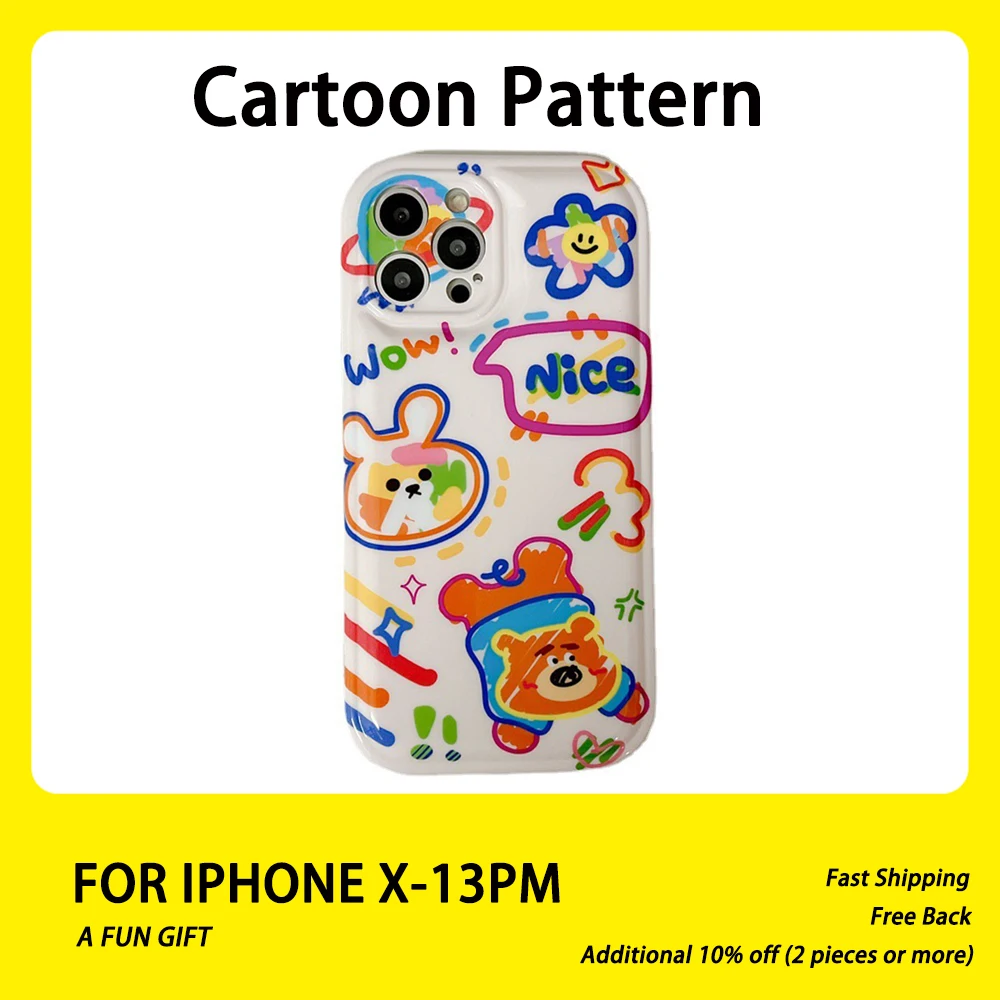 Phone Cover for IPhone 13 12 11 Pro Max X XS XR Cartoon Cute Rabbit Bear Anime Soft Phone Cover New 2022 Lens Protection Case
Phone Cover for IPhone 13 12 11 Pro Max X XS XR Cartoon Cute Rabbit Bear Anime Soft Phone Cover New 2022 Lens Protection Case