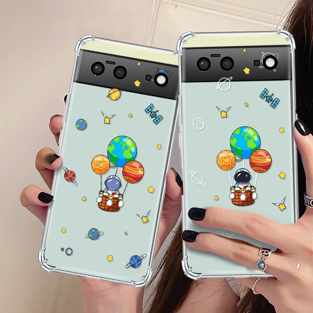 Cartoon Cute Astronaut Case for Google Pixel 7Pro 7 6a 6 6Pro Luxury Transparent Soft Silicone Bumper Fundas Shockproof Cover
Cartoon Cute Astronaut Case for Google Pixel 7Pro 7 6a 6 6Pro Luxury Transparent Soft Silicone Bumper Fundas Shockproof Cover
