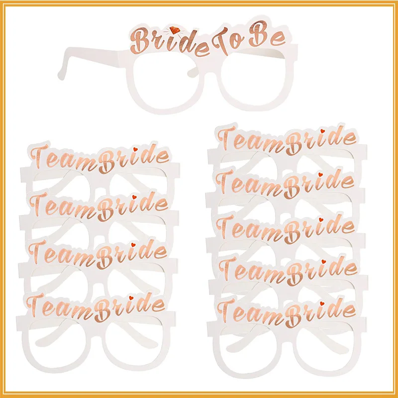 team bride paper glasses bride to be bridal shower Hens Bachelorette Party Wedding Decoration Supplies photobooth props
team bride paper glasses bride to be bridal shower Hens Bachelorette Party Wedding Decoration Supplies photobooth props