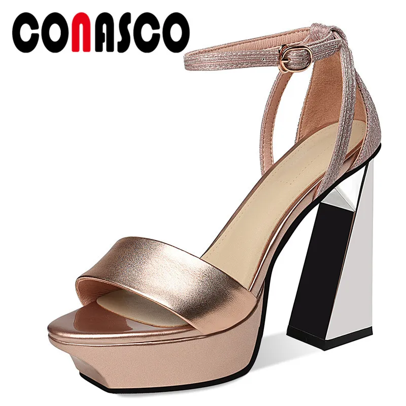 CONASCO Women Sandals Ladies Wedding Party Prom Ankle Strap Pumps Fashion Sexy High Heels Genuine Leather Shoes Woman Summer New
CONASCO Women Sandals Ladies Wedding Party Prom Ankle Strap Pumps Fashion Sexy High Heels Genuine Leather Shoes Woman Summer New