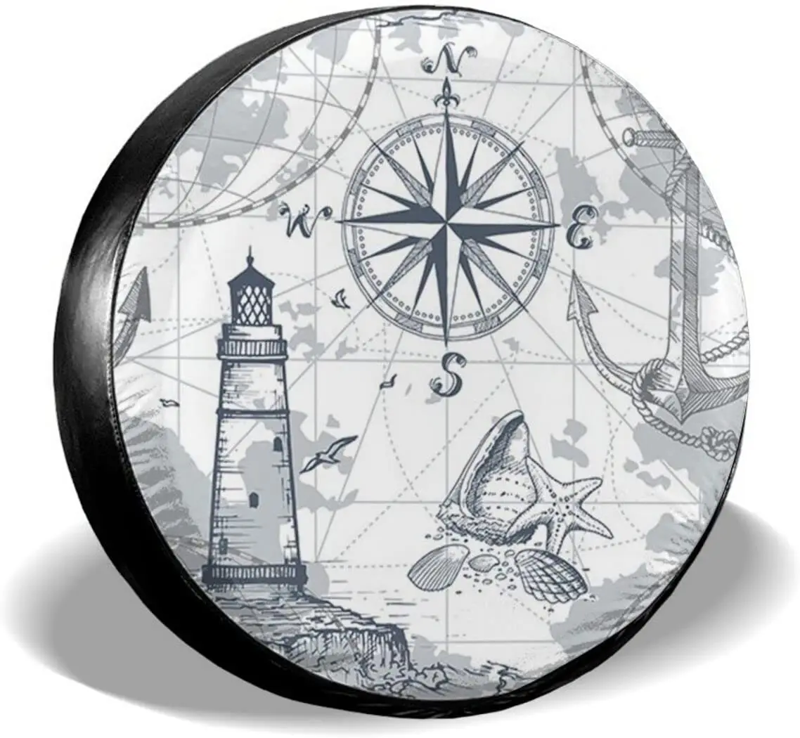 Spare Tire Cover Marine Compass SUV Rv Camper Tire Cover Protectors Weatherproof Dust-Proof for Camper Trailer Truck Travel Trai 
Spare Tire Cover Marine Compass SUV Rv Camper Tire Cover Protectors Weatherproof Dust-Proof for Camper Trailer Truck Travel Trai