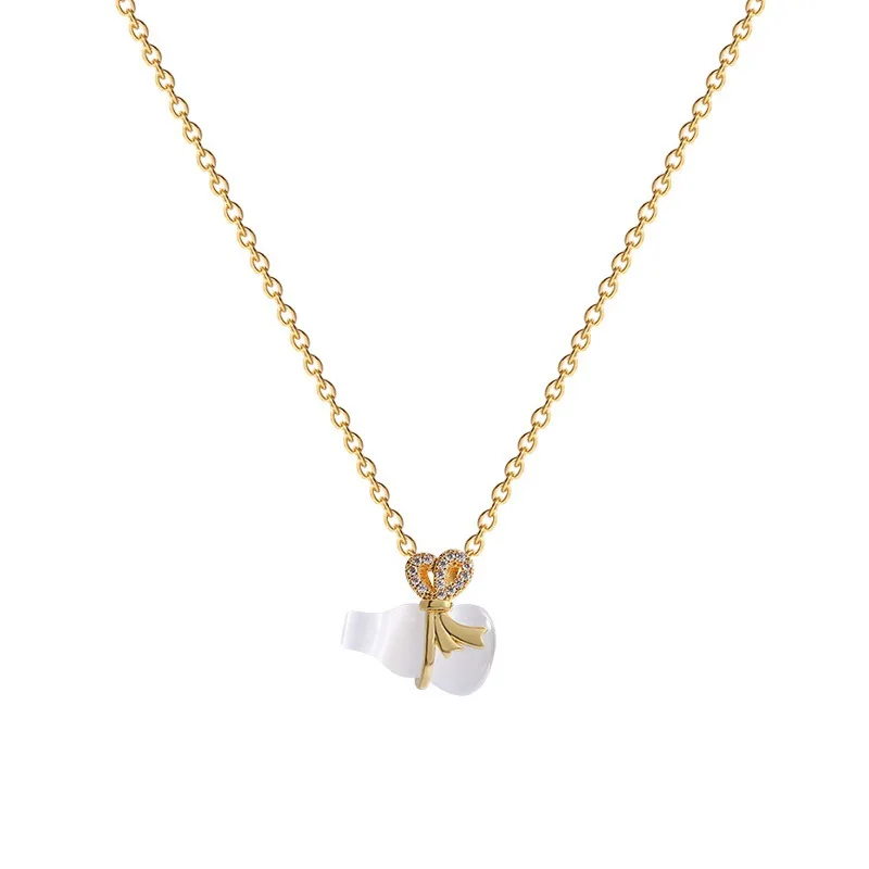 3D Bowknot Gourd Zircon Nimble Lucky Love Heart Mother's Day Pendant Necklace Woman Girl Wedding Blessing Jewelry
3D Bowknot Gourd Zircon Nimble Lucky Love Heart Mother's Day Pendant Necklace Woman Girl Wedding Blessing Jewelry