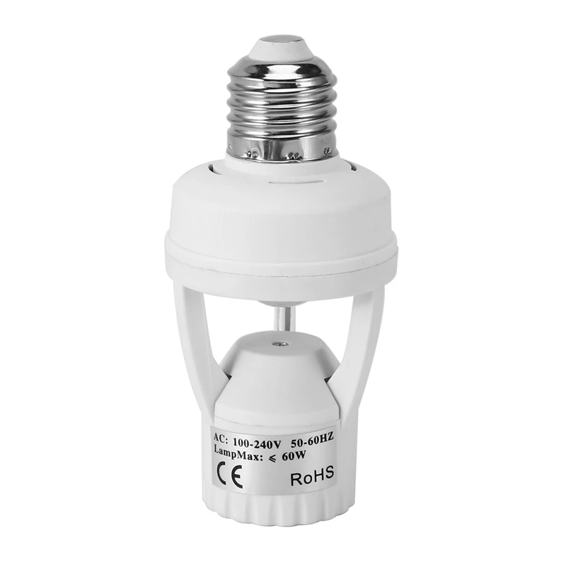 AC 110-220V 360 Degrees Pir Induction Motion Sensor IR Infrared Human E27 Plug Socket Switch Base Led Bulb Lamp Holder
AC 110-220V 360 Degrees Pir Induction Motion Sensor IR Infrared Human E27 Plug Socket Switch Base Led Bulb Lamp Holder