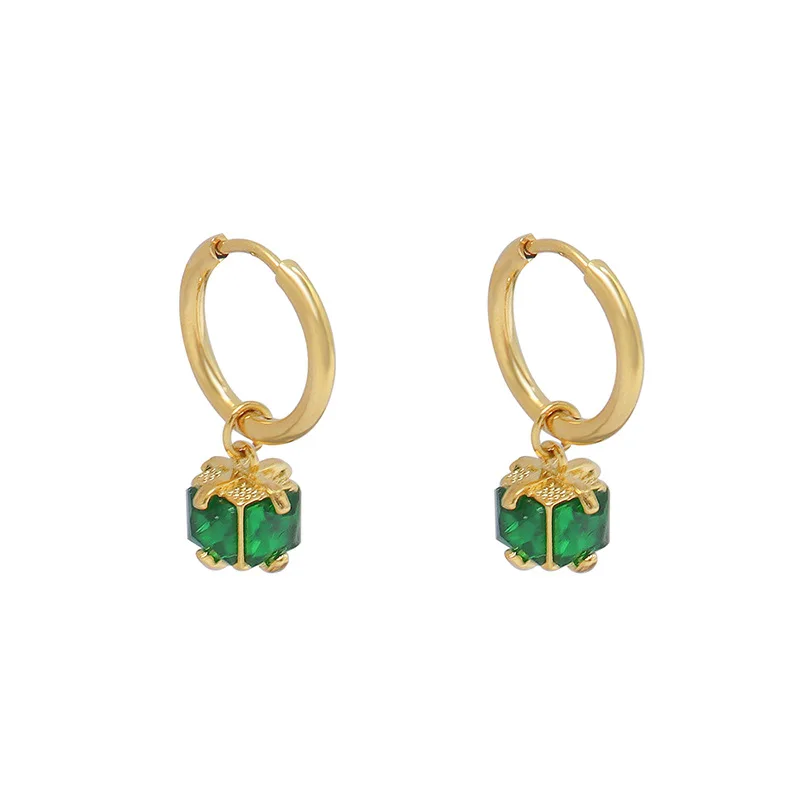 Gold Silver Filled Hoop Earring Fashion Circle Green Square Pendant Huggie Earrings CZ Zircon Aretes Jewelry Wholesale
Gold Silver Filled Hoop Earring Fashion Circle Green Square Pendant Huggie Earrings CZ Zircon Aretes Jewelry Wholesale