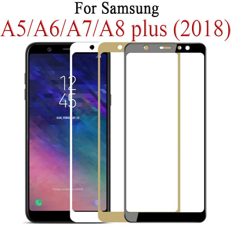 Защитное стекло 9D для Samsung Galaxy J4 J6 A6 A8 Plus A5 A7 J7 J8 2018 | Мобильные телефоны и