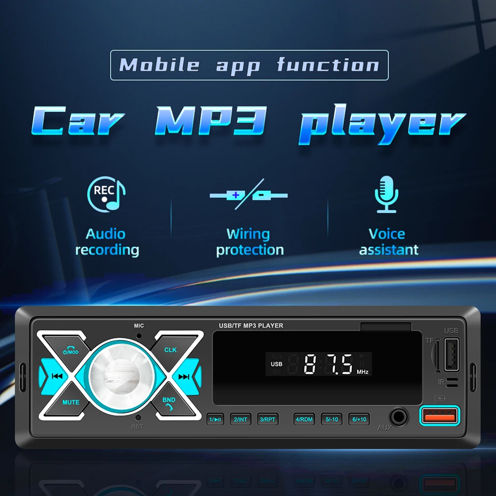 1Din Car Radio MP3 Player FM Stereo Audio BT Location 1.5A USB Output Support AUX/USB/TF Input With Remote Control Electronics
1Din Car Radio MP3 Player FM Stereo Audio BT Location 1.5A USB Output Support AUX/USB/TF Input With Remote Control Electronics
