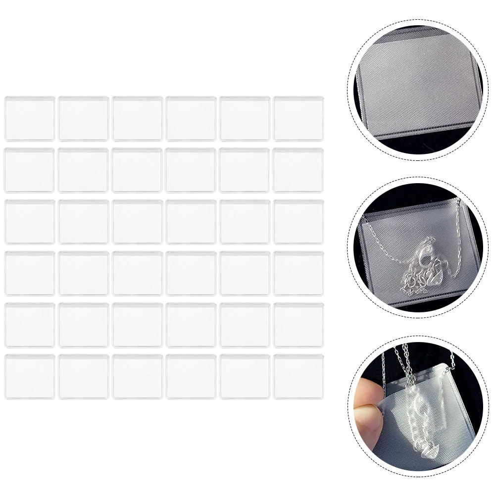 45 Sheets Clear Jewelry Bags Necklace Self Adhesive Display Card 4.2x3.7cm Plastic
45 Sheets Clear Jewelry Bags Necklace Self Adhesive Display Card 4.2x3.7cm Plastic