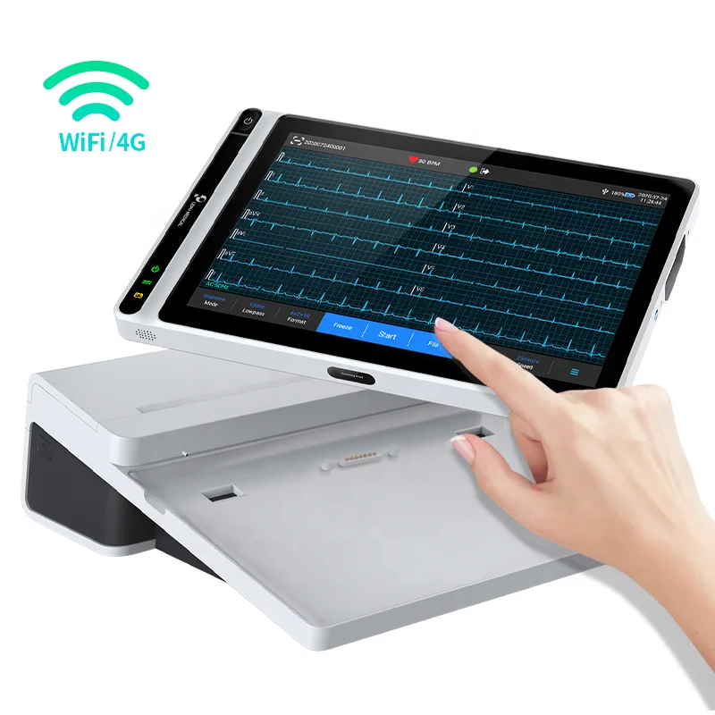 Premium Quality Touch Screen 12 18 Lead Electrocardiograph Hand Held WIFI Wireless ECG EKG Machine With AI-ECG Platform
Premium Quality Touch Screen 12 18 Lead Electrocardiograph Hand Held WIFI Wireless ECG EKG Machine With AI-ECG Platform