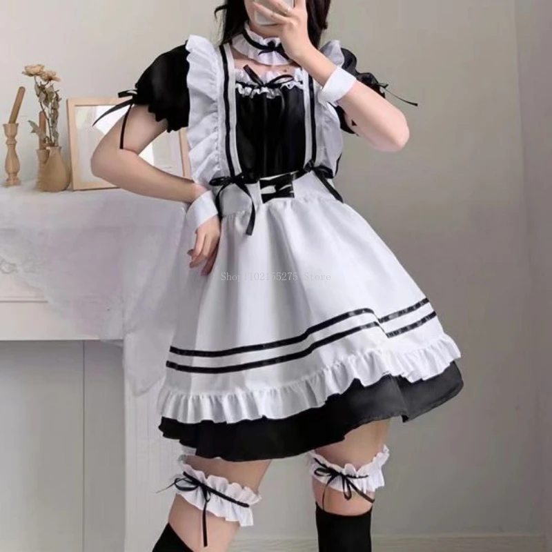 2022 Black Cute Lolita Maid Costumes Girls Women Lovely Maid Cosplay Costume Animation Show Japanese Outfit Dress Clothes
2022 Black Cute Lolita Maid Costumes Girls Women Lovely Maid Cosplay Costume Animation Show Japanese Outfit Dress Clothes