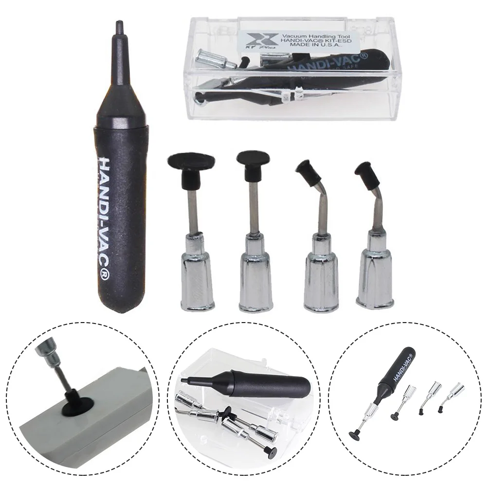 Vacuum Suction Pen Kit With 4 Suction Cups IC SMD Tweezers Desoldering Pen Picking Tool Remover Sucker Pump Solder Desoldering
Vacuum Suction Pen Kit With 4 Suction Cups IC SMD Tweezers Desoldering Pen Picking Tool Remover Sucker Pump Solder Desoldering
