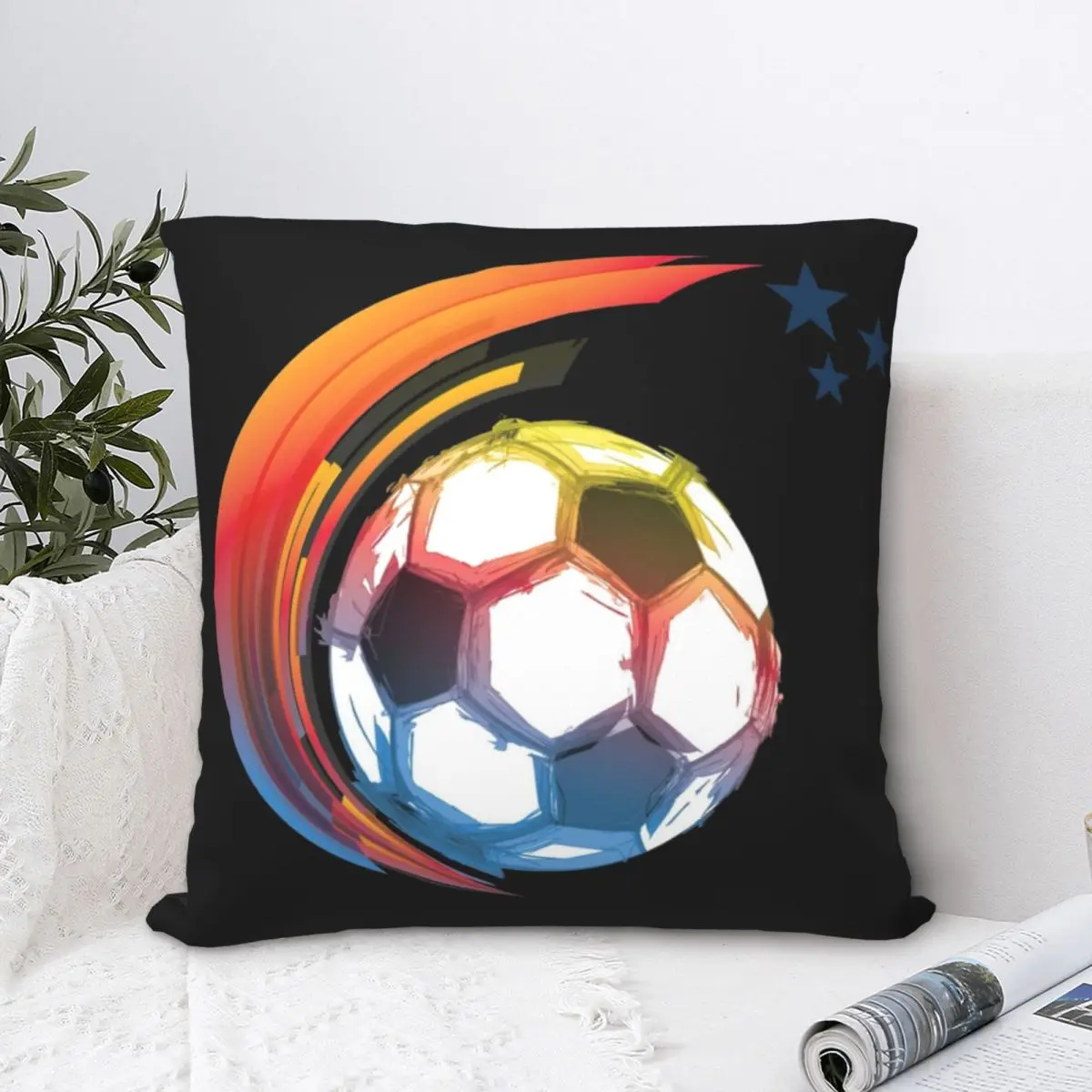 Colorful Soccer Ball Square Pillowcase Cushion Cover cute Zip Home Decorative Polyester for Car Nordic 45*45cm
Colorful Soccer Ball Square Pillowcase Cushion Cover cute Zip Home Decorative Polyester for Car Nordic 45*45cm