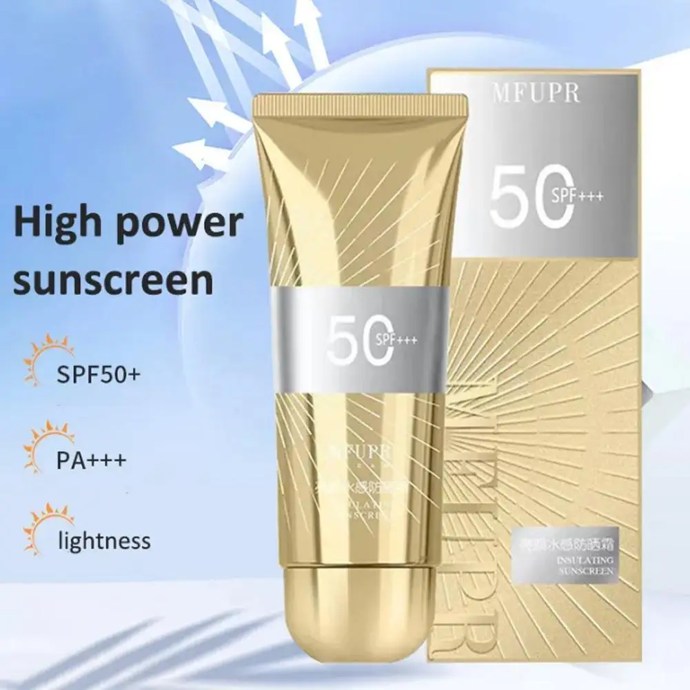 

Waterlight Sunscreen Anti UV SPF 50 Sunblock Sweat Women's Waterproof Cream Isolation Sunscreen Sensitive Skin R0S7